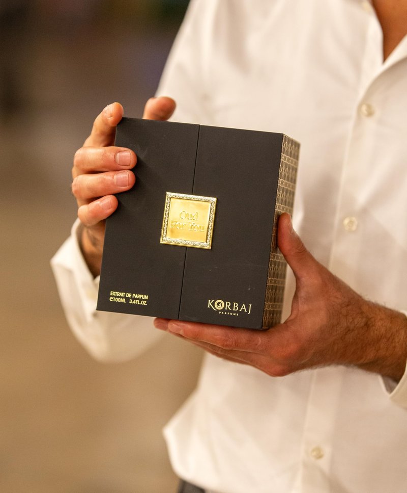 KORBAJ PARFUMS Oud For You - Arabian Perfume for Women and Men, Extrait de Parfum Mens Cologne with Cedar Wood, Tonka Bean - Sandalwood, Cashmere Wood - Ambergris, Oud, Musk, Vanilla Perfume 100ml