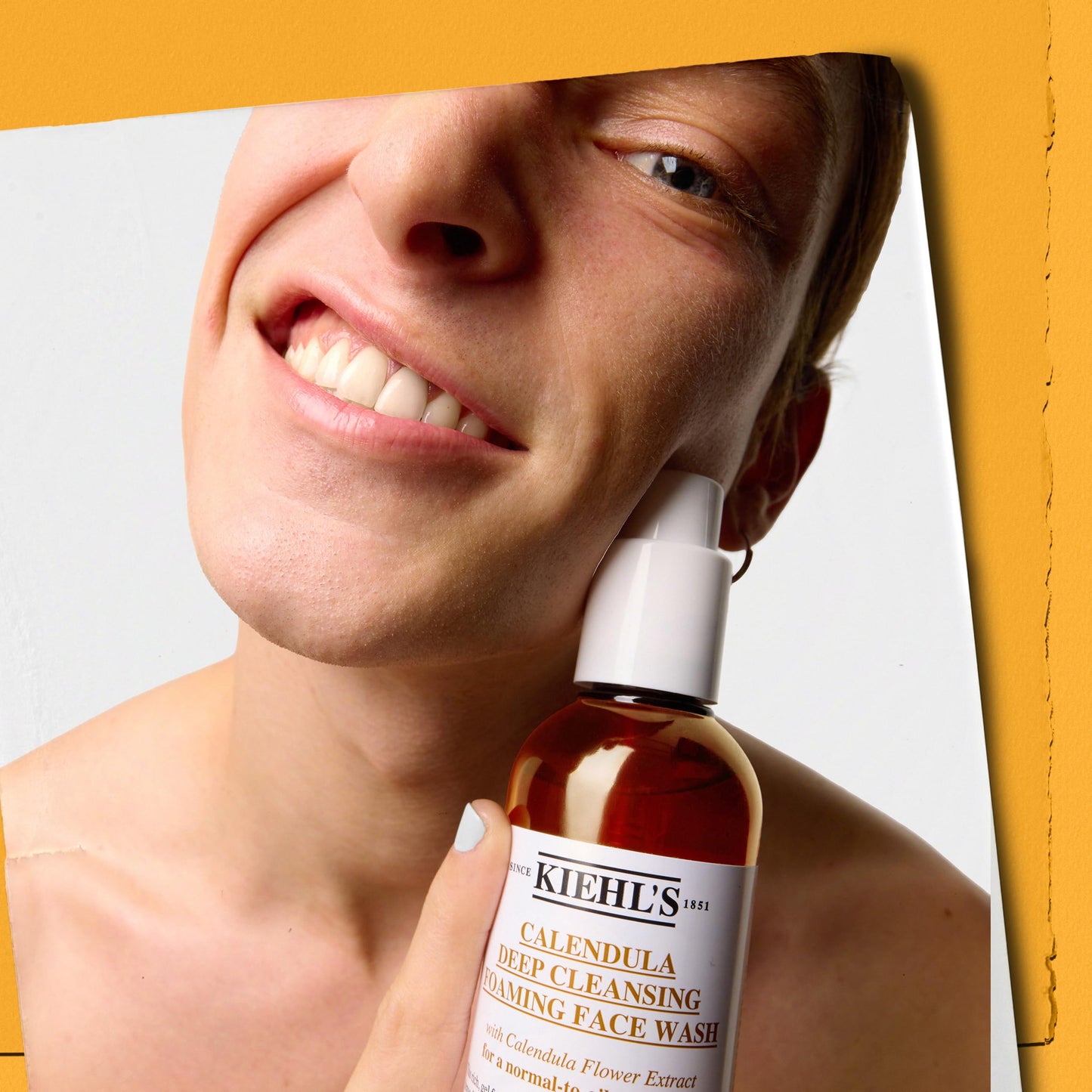 Kiehl's Calendula Deep Cleansing Face Wash, Balances Skin While Gently Removing Impurities, Soothing and Refreshing, Boosts Moisture Barrier for Soft-Feeling Skin, Paraben + Sulfate Free - 16.9 fl oz