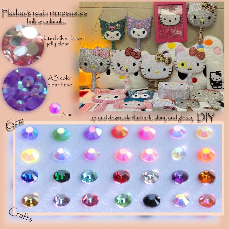 Rhinestones for Bedazzling Kit for Crafting Item, Bedazzled Gems Rhinestone Kit, Bedazzling Gems Flat Back Crafts, 28 Mixed 3mm Flatback Rhinestones Jewels for DIY Diamond Art Clothes Shoes Nail Art