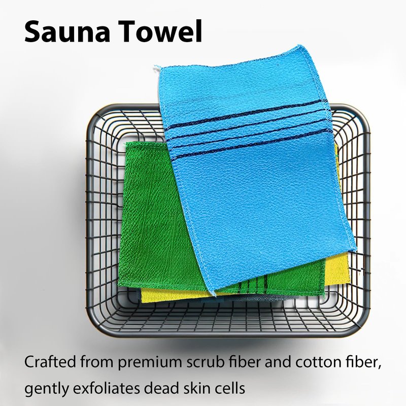 Jaasuee 6-Piece Exfoliating Washcloth Set, Korean Exfoliating Mitts in Vibrant Colors for Gentle Skin Exfoliation and Removing Dry