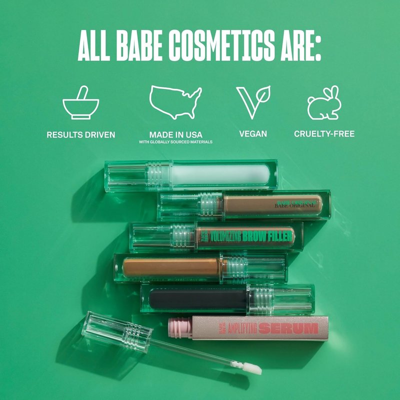 Babe Original Eyebrow Serum For Thicker Brows - Brow Serum with Castor Oil, Biotin, Repairing Amino Acids