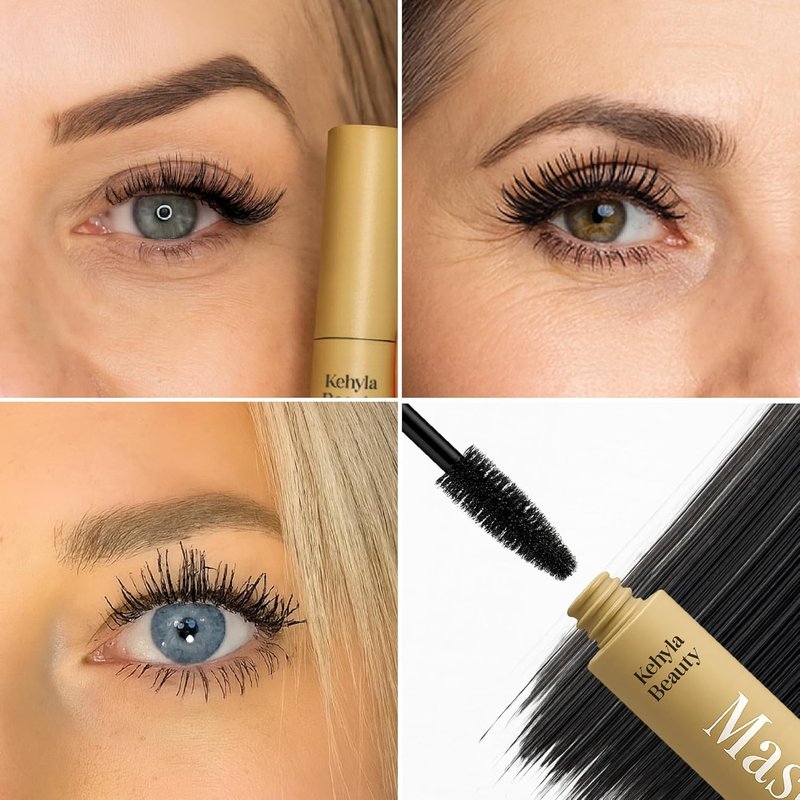 Kehyla Beauty™ Mascara - Lengthening & Volumizing Formula for Mature Women | Smudge-Proof, Water-Resistant, Long-Lasting in Black & Brown