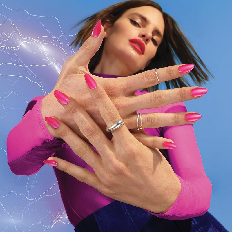 Sally Hansen Miracle Gel Nail Polish - Supercharged Pinks, Long-Lasting Gel-Like Finish | 254 Go Hard or Glow Home | Rosey Pearl Color