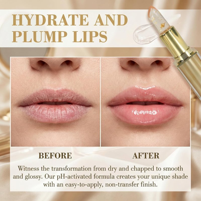 Areliaa Lipstick, pH Adjusting Lipstick for Mature Women, Transferproof Clear Lip Gloss, Clear lip stick That Changes Color, Long Lasting 24 Hours Moisturizing, Suitable for All Skin Tones (1 Pcs)
