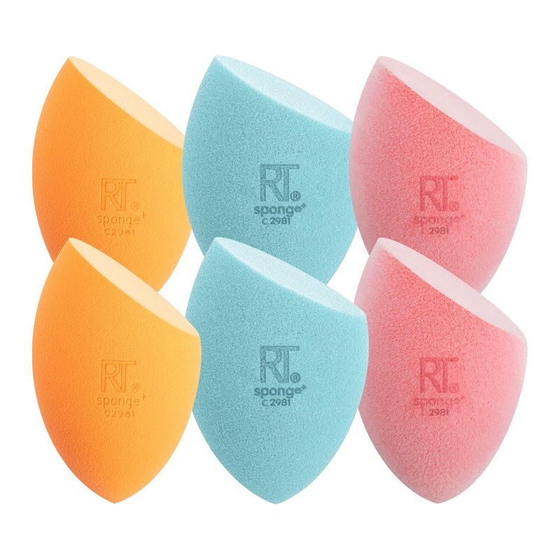 Real Techniques Makeup Blending Sponges - 6 Pack for Flawless Application | Miracle Sponges for Foundation & Powder