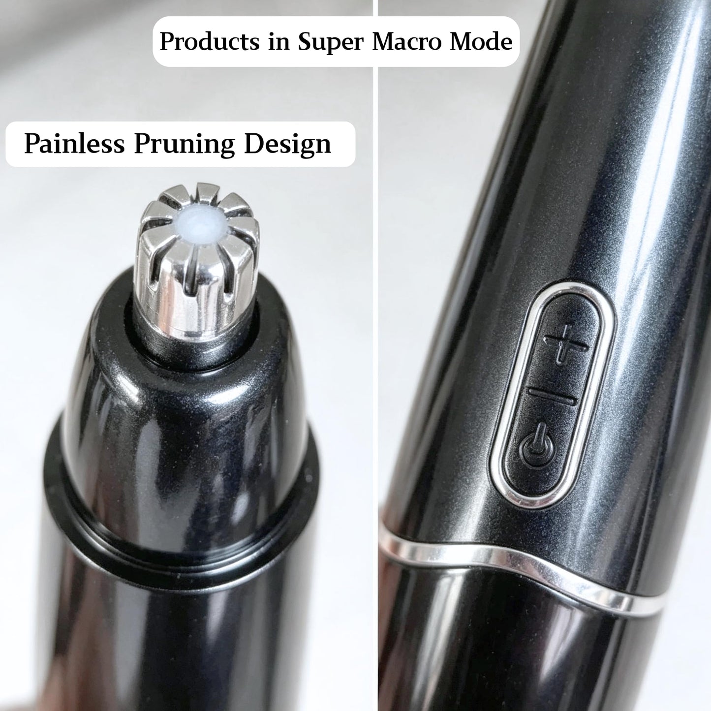 RFSCDI 5-in-1 Nose Hair Trimmer for Men, USB-C Rechargeable Painless Eyebrow & Facial Trimmer, IPX7 Waterproof Electric Grooming Kit, LED Display with 5 Blade Heads, Classic Black