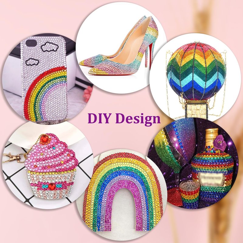 Resin Rhinestones for Bedazzling - 22000 Pcs Multicolor 2/3/4mm | Includes Tweezers & 3Pcs 10ml B7000 Glue for DIY Crafts