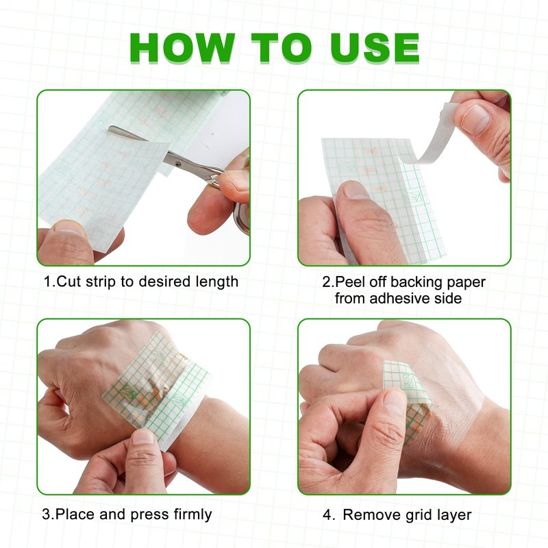 LotFancy Tattoo Aftercare Bandage, 6" x 8.8 Yards Roll, Clear Waterproof Transparent Film Dressing, Hypoallergenic Protective Adhesive Tattoo Wrap, Tattoo Recovery Film for Faster Skin Healing