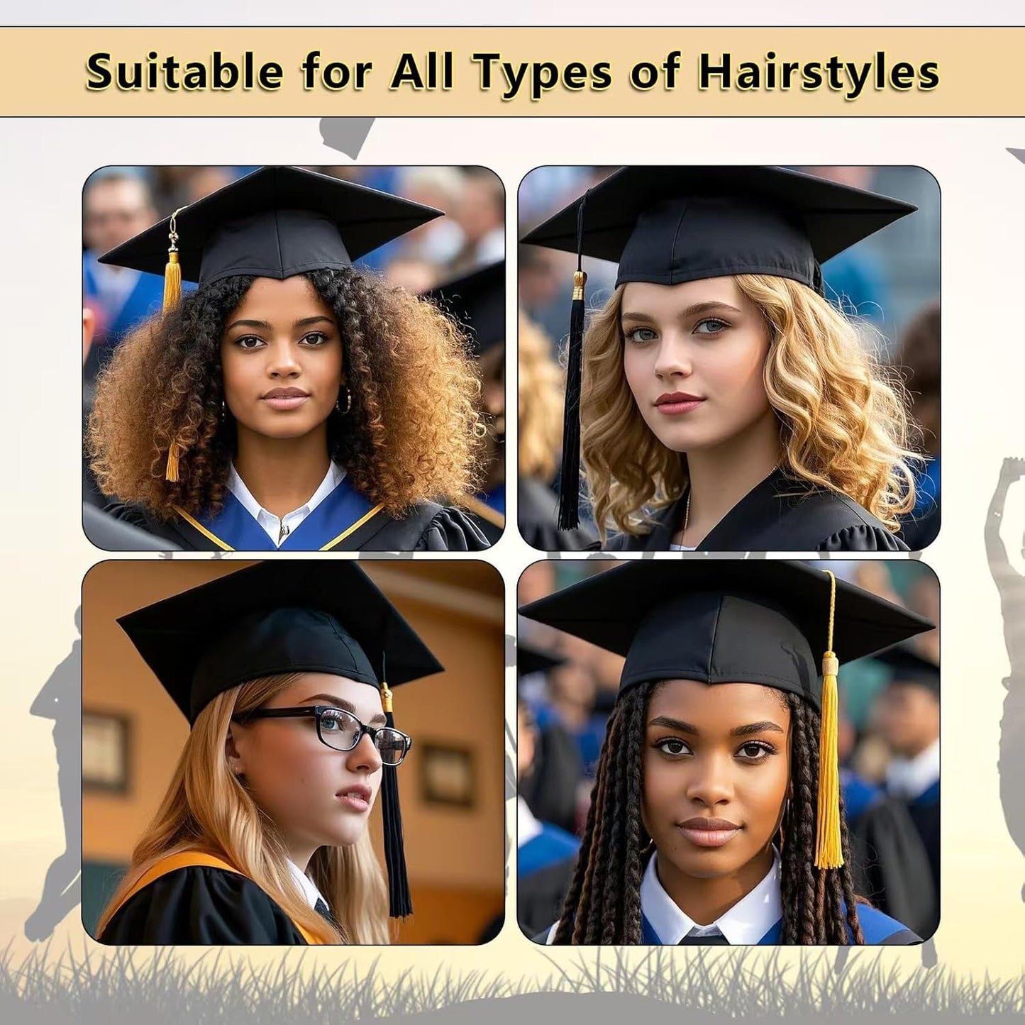 Tryly Graduation Cap Headband Insert - 2 Pack Anti-Slip Stabilizer for Eyeglasses | Perfect Graduation Gift