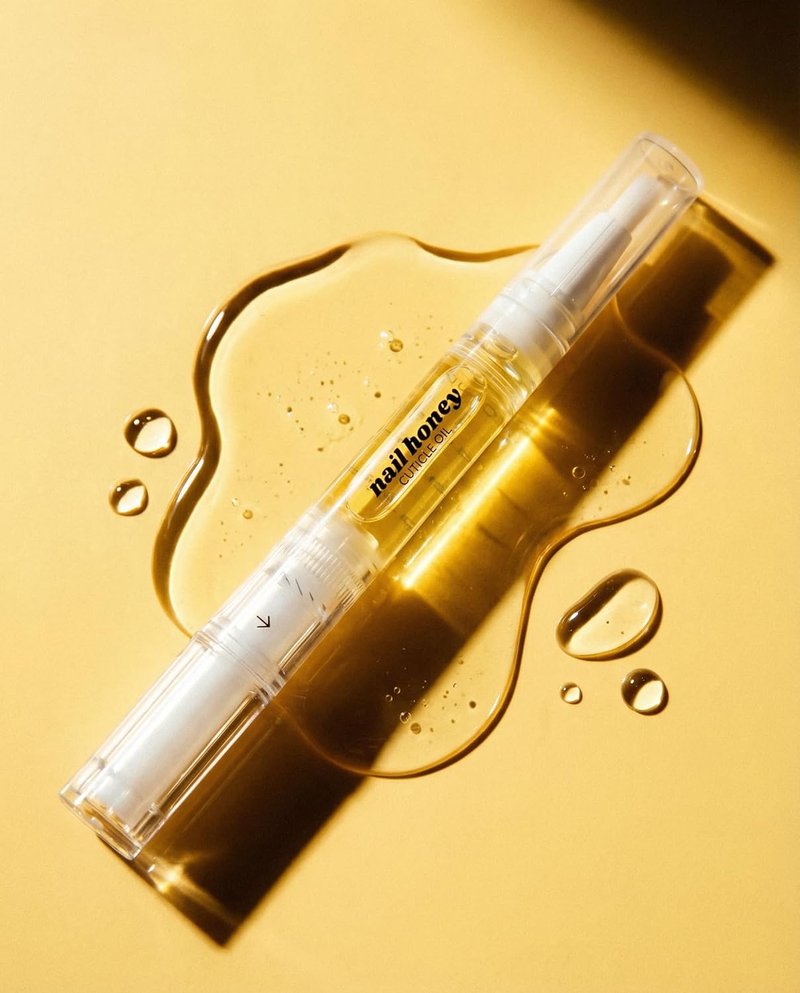 Nail Honey Cuticle Oil Pen - Organic Nail Growth Treatment for Dry Cuticles & Brittle Nails | Jojoba, Almond & Argan Oil (2ml)