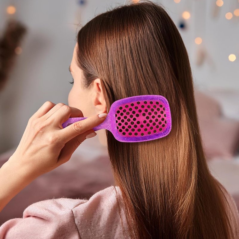 FHI Heat UNbrush Mini Detangler Brush for Pain-Free Brushing on All Wet or Dry Hair Types — Durable Duoflex Anti-Static Bristles, Lightweight Handle, Vented Mini Hair Brush