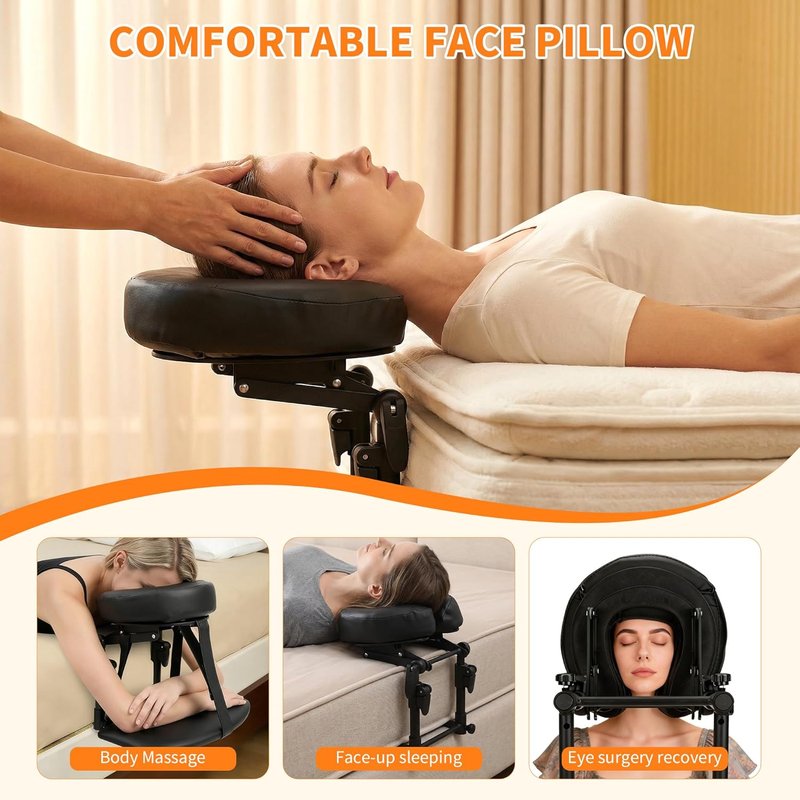 Skiennix Massage Headrest - Adjustable Face Cradle for Home Use | Ideal for Post-Surgery Comfort