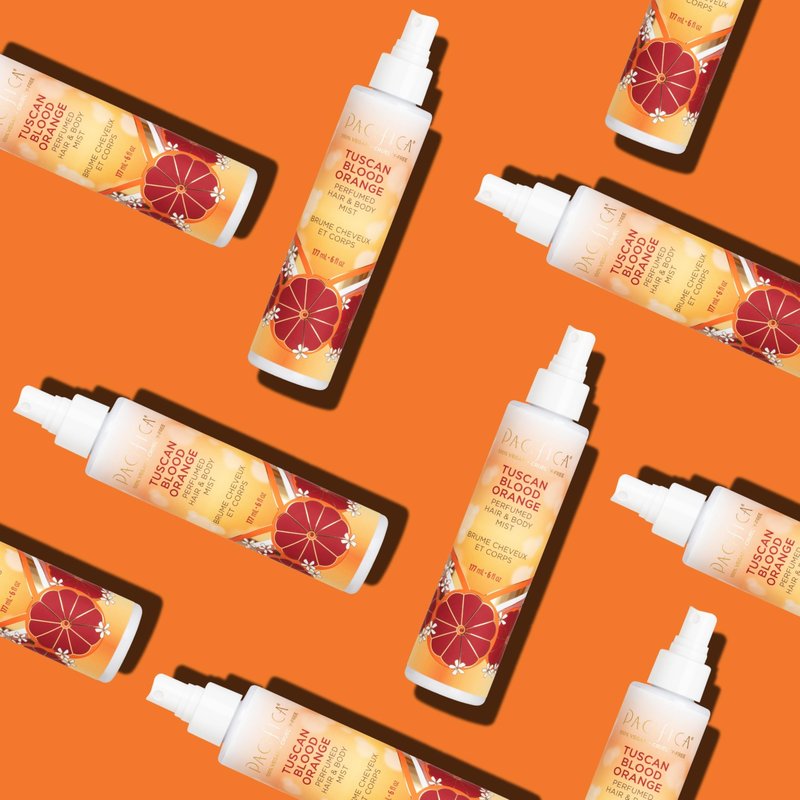 Pacifica Hair & Body Fragrance Mist - Tuscan Blood Orange - Sweet Citrus Scented Hair Perfume and Body Spray - Alcohol-Free, Long-Lasting Clean Fragrance, Vegan & Cruelty-Free, 6 Fl Oz