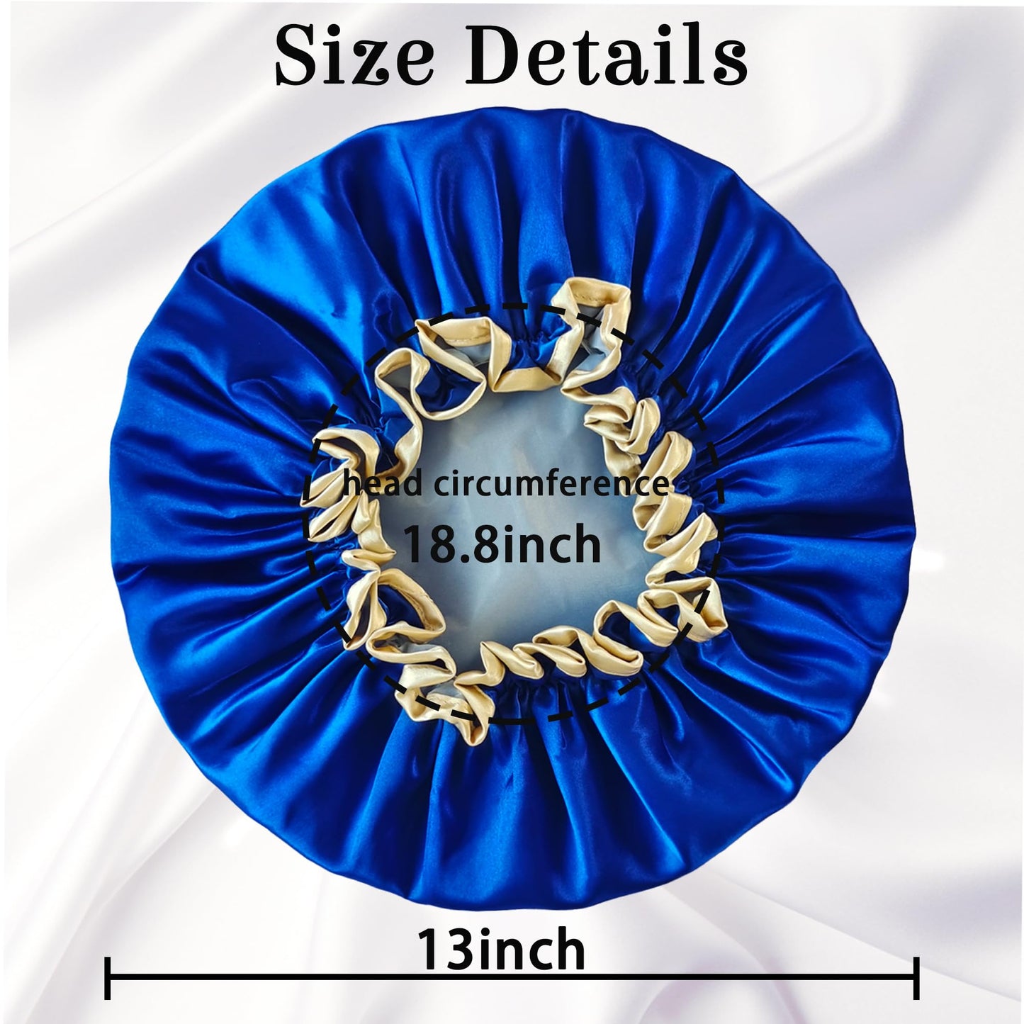 choshion Shower Cap Reusable Waterproof, Large Shower Cap for Women, Shower Caps for Braids Long Hair, Double Layer Satin Plastic Hair Cap for Shower