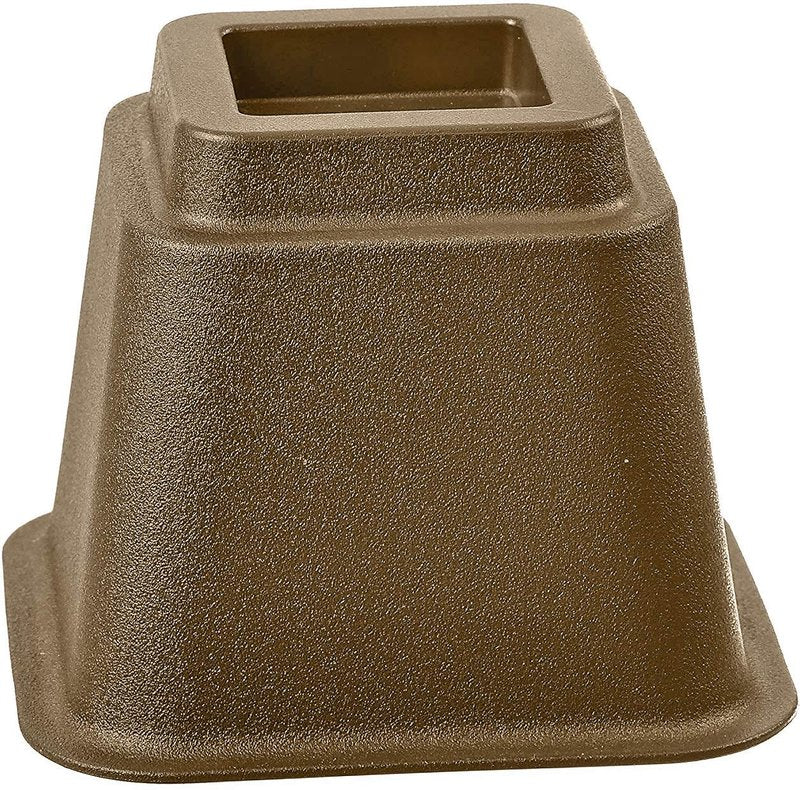 HOME IT Adjustable Bed Risers - Furniture Risers - Elevation in Heights 3, 5 or 8 Inch Heavy Duty Risers for Sofa and Table - Bed Lifts Bed Riser Set of 4 (Brown)