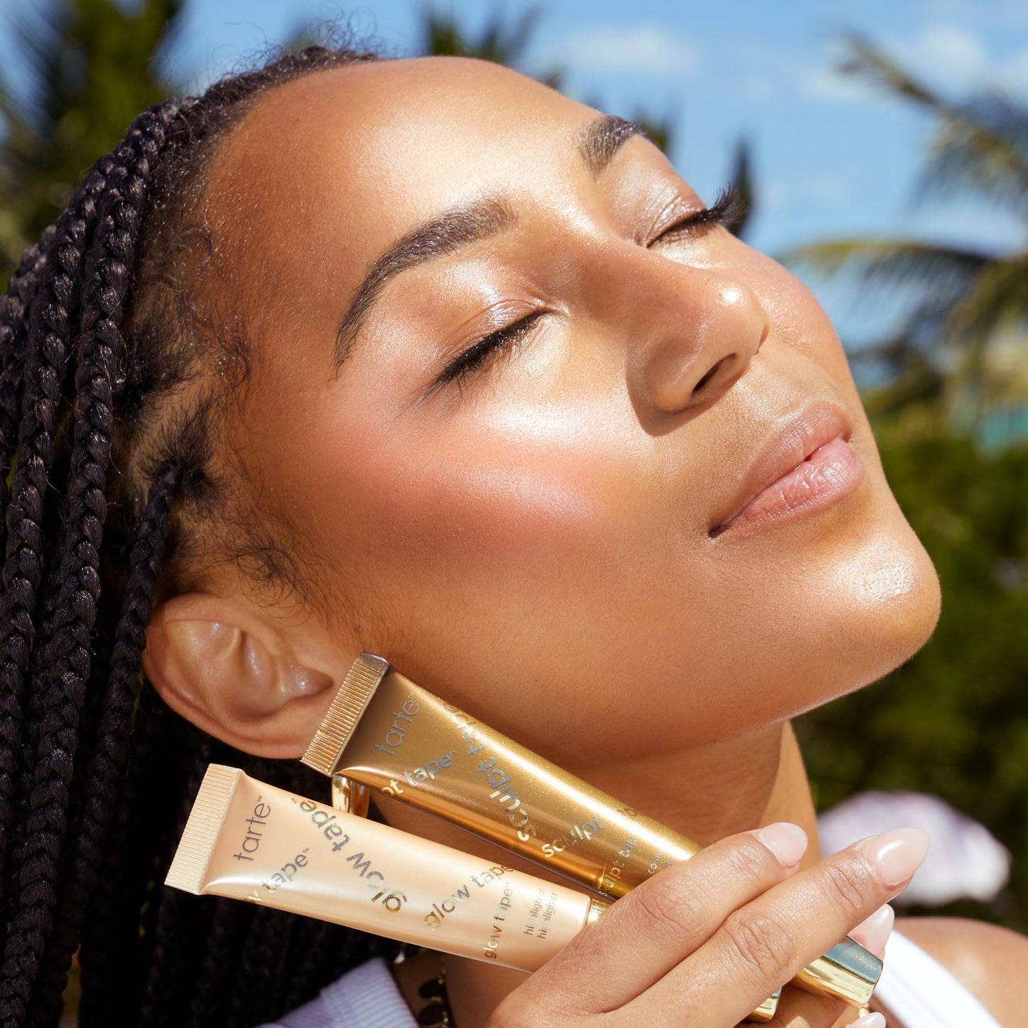 tarte glow tape highlighter – Illuminating Makeup with Lightweight Buildable Mineral Pigments & Shea Butter, Vegan & Cruelty-Free, full size, golden glow