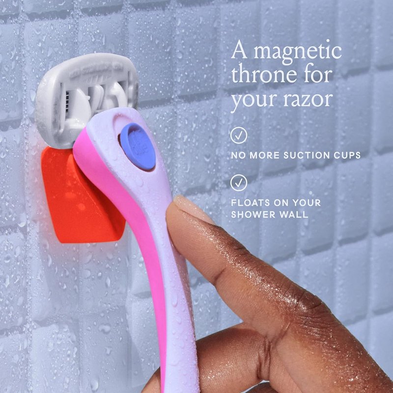 Billie Razors for Women - Shave Kit with 5-Blade Razor & 4 Refills | Magnetic Holder Included