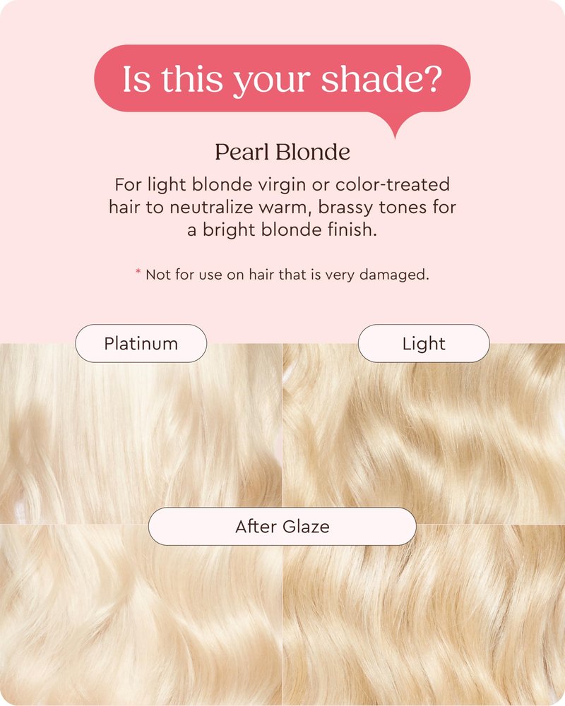 GLAZE SUPERGLOSS PURPLE TONING GLOSS: Hydrating, toning gloss for blonde, bleached & highlighted hair. Neutralizes yellow tones, boosts shine, conditions in 10 minutes - 6.4 fl oz - Pearl Blonde