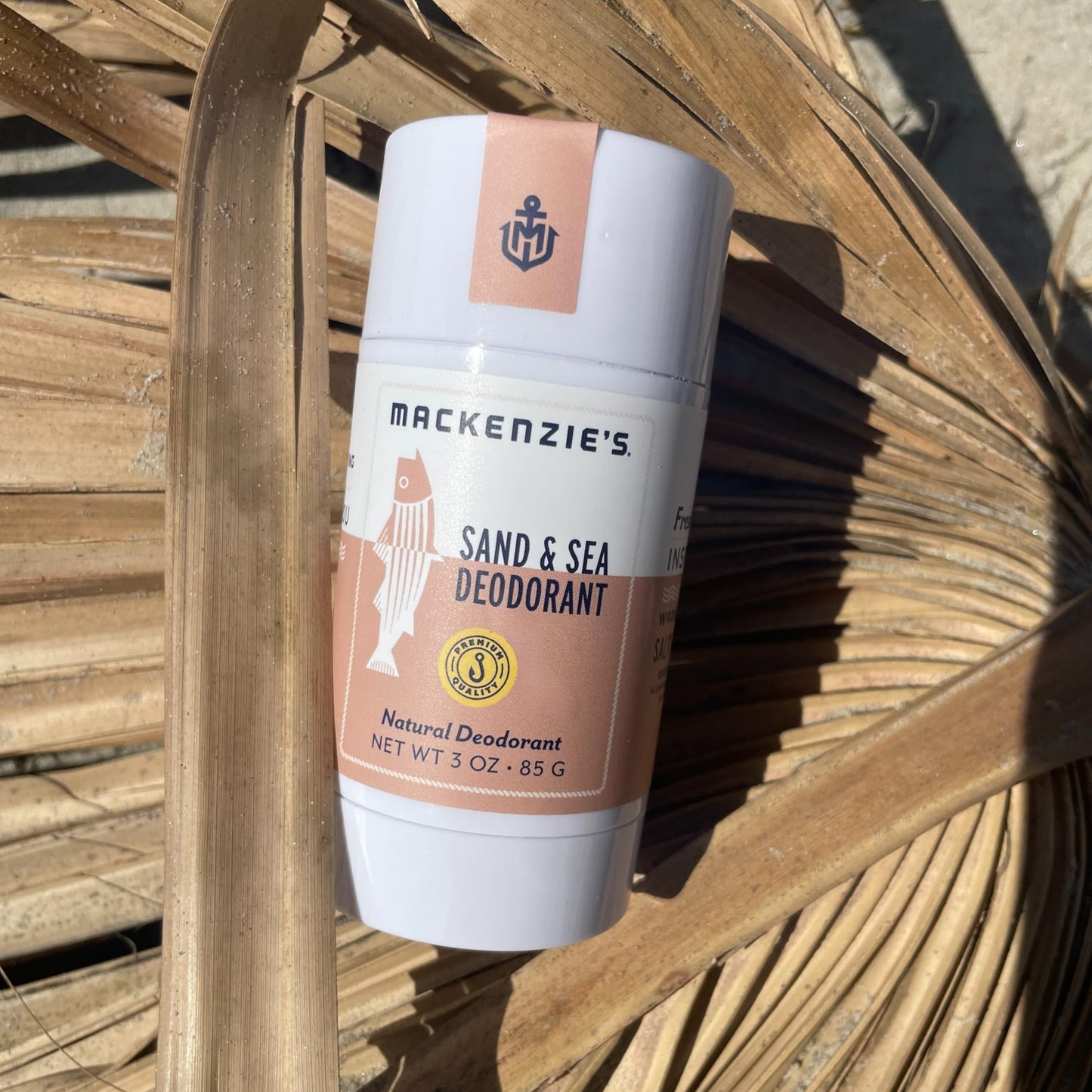MacKenzie's Sand & Sea Deodorant - Father's Day - Gifts for Fishermen - Gifts for Women - Gifts for Men - Aluminum Free - Eco Friendly - Sea Salt - Ozone - Citrus - Proudly Made in the USA - 3 oz