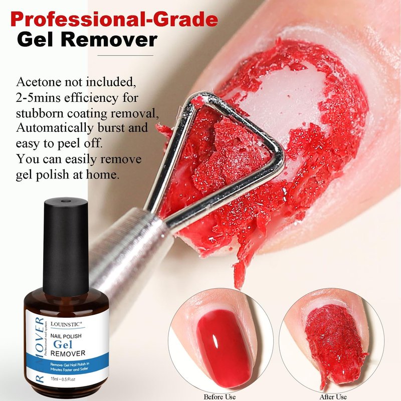 Gel Nail Polish Remover – Fast, No Soak & No Foils, Safe for Natural Nails, Healthy, Low Odor, Quick Gel Removal in 2-5 Minutes – For Nail Polish & Nail Art, At-Home Manicure Solution