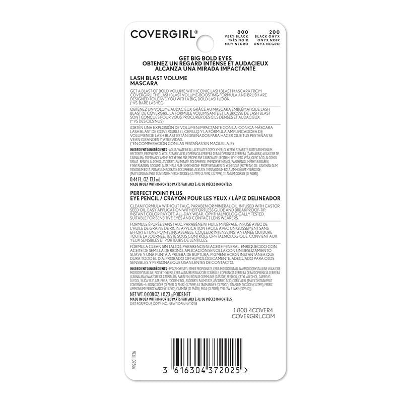 COVERGIRL Lash Blast Volume Mascara & Perfect Point Plus Eyeliner Twin Pack - Very Black & Black Onyx