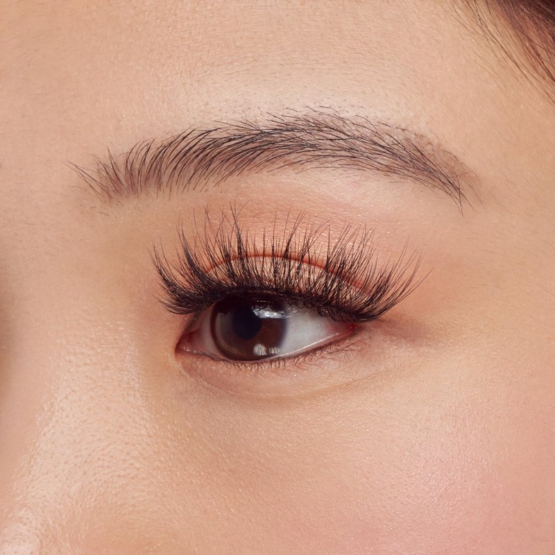 Kiss Lash Couture LuXtensions Collection False Eyelashes, Flat Lash Technology, Super Slim Lash Band, Real Lash Extension Fibers, Reusable, Style ‘Velvet', 12mm, 1 Pair Strip Lashes