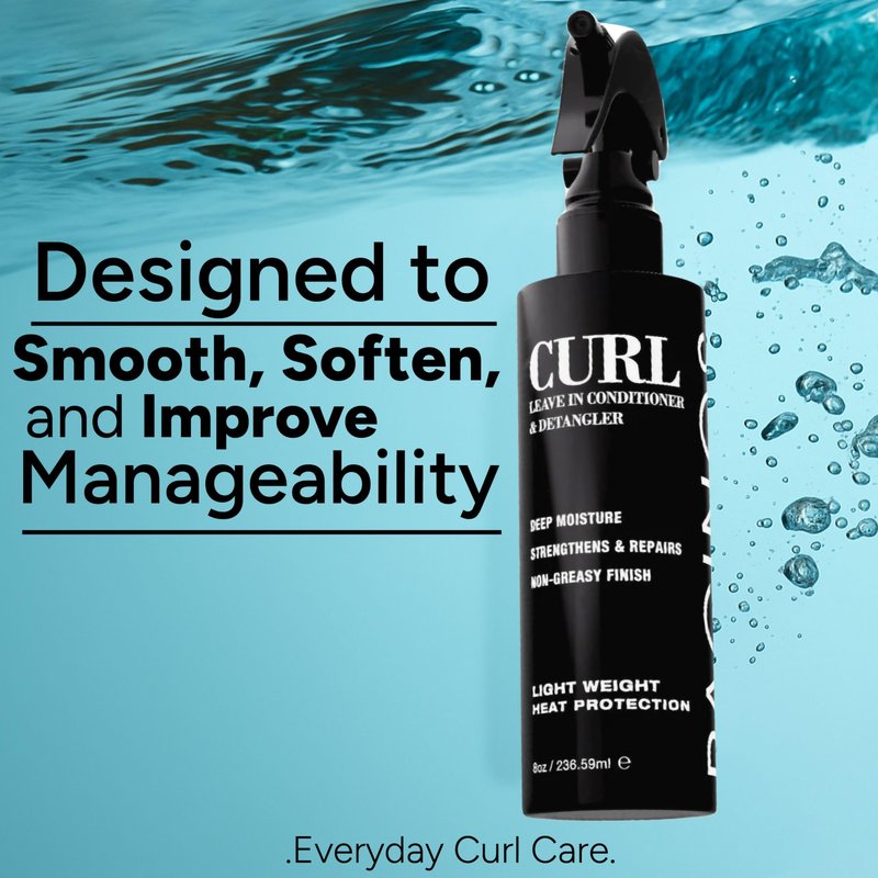 Pacinos Curl Leave In Conditioner and Detangler - Hydrating Curl Conditioner for Daily Use - Provides Frizz Control and Natural Shine - 8 oz