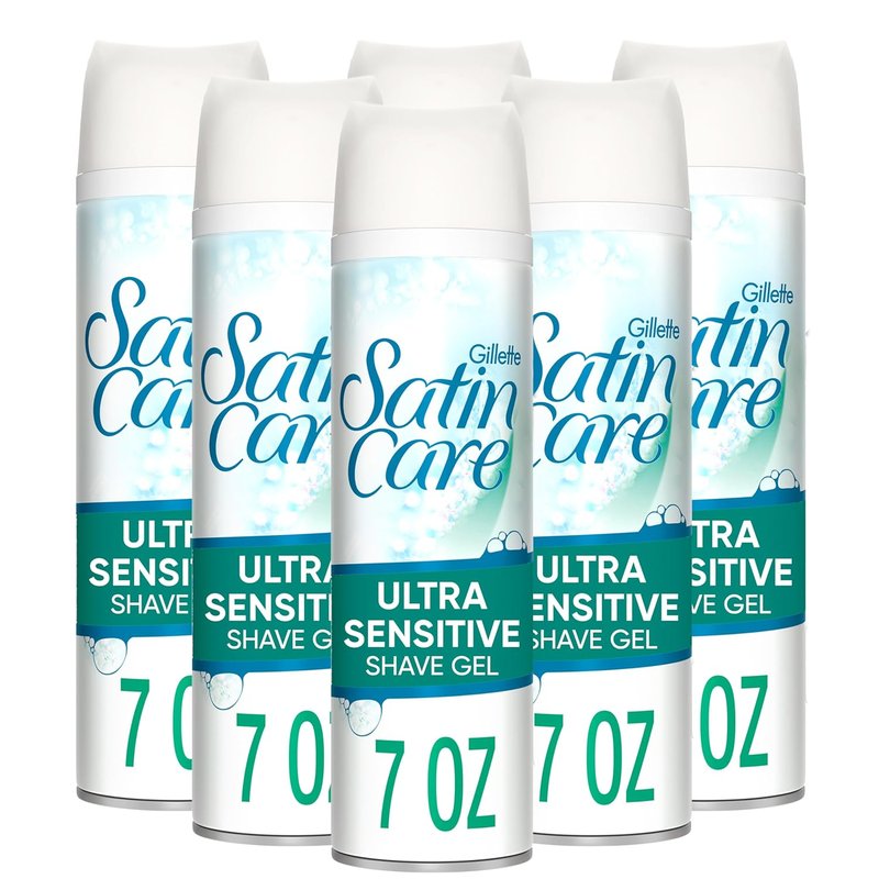 Gillette Venus Shave Gel - Ultra Sensitive Skin Formula, Fragrance-Free, 7 oz (Pack of 6)