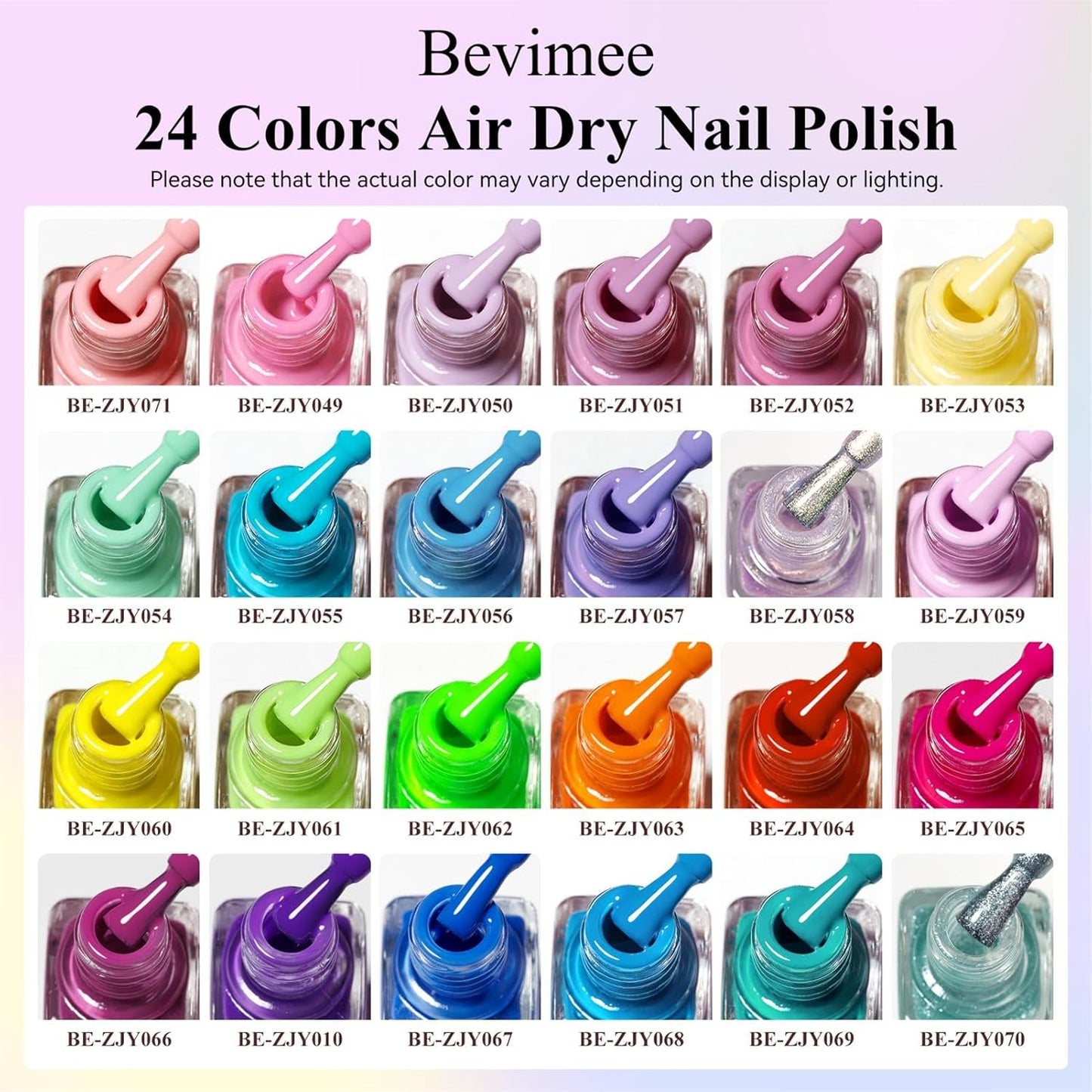 Skiennix Nail Polish Set - 24 Vibrant Neon Colors | Quick Dry, Long Lasting, Perfect for DIY Nail Art