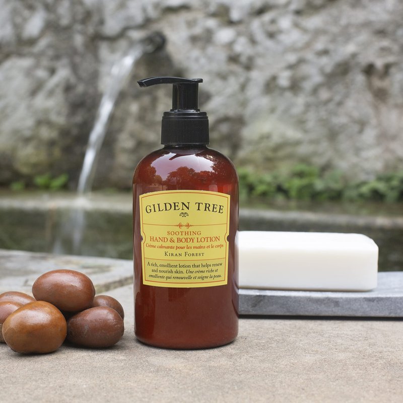 GILDEN TREE Soothing Hand & Body Lotion with Organic Aloe Vera and Shea Butter, 8 ounce pump, Heals Dry Skin and Softens Rough, Bumpy, Flaky Dead Skin on Hands, Arms, Legs, Feet, Face, Body