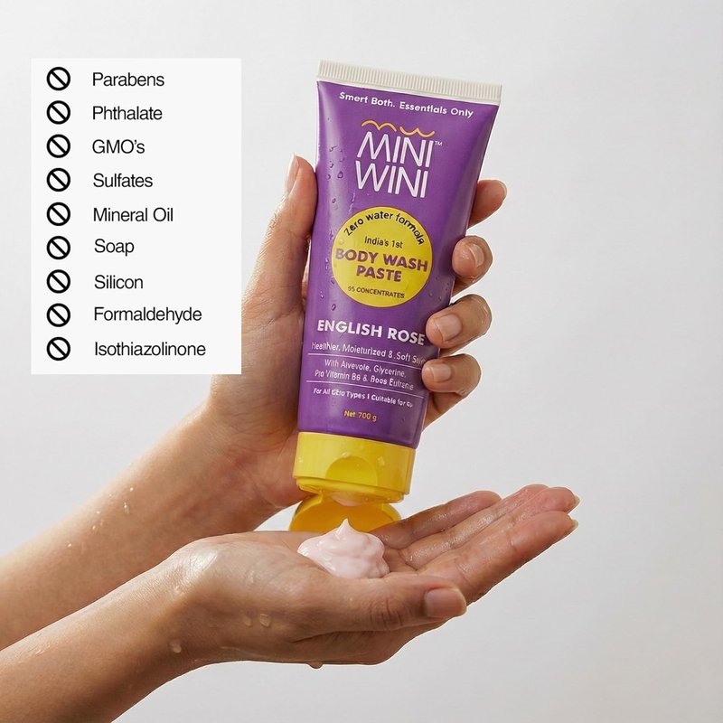 Skiennix 2-in-1 Body Wash Paste - Waterless Shower Gel for Face & Body, Aloe-Based, TSA Approved, 100g (3.2 fl oz)