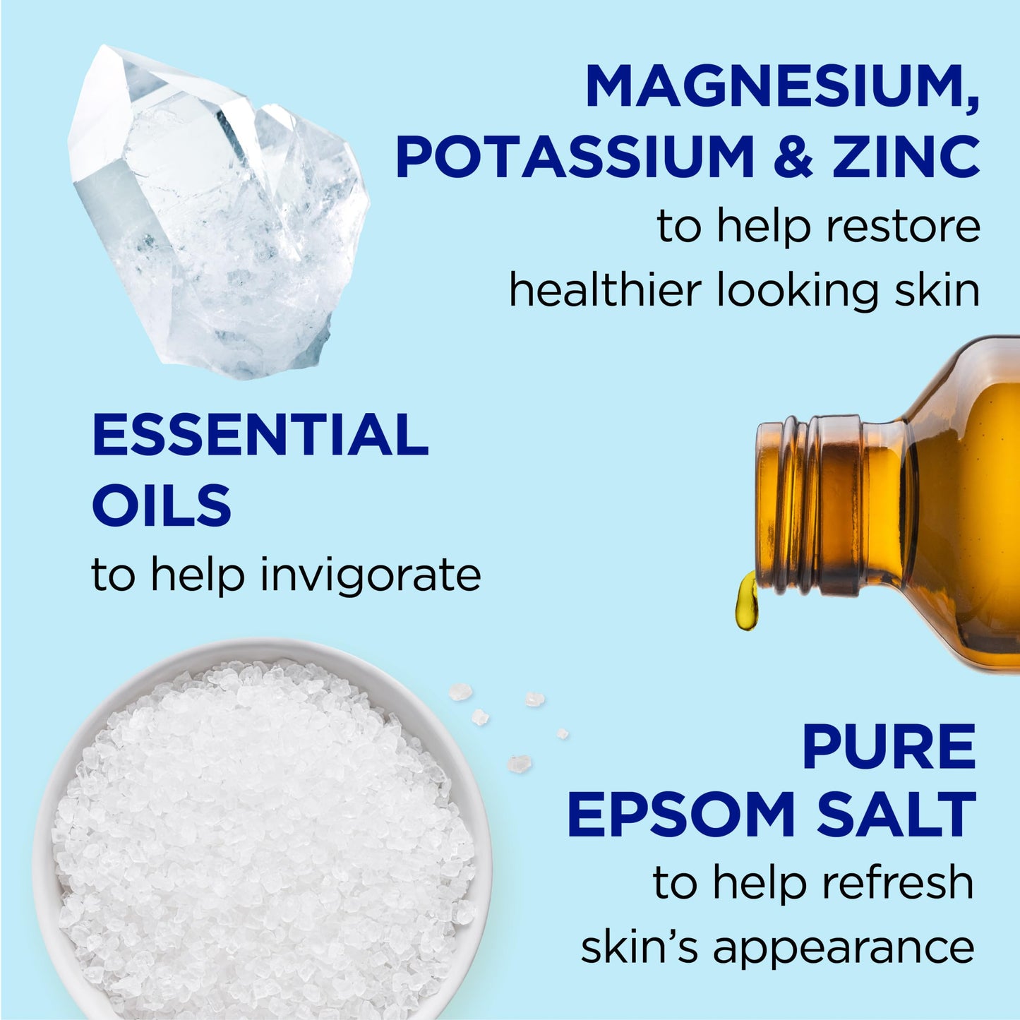 Dr Teal's Foaming Bath with Pure Epsom Salt, Restorative Minerals with Magnesium, Potassium, Zinc & Essential Oils, 62.5 fl oz