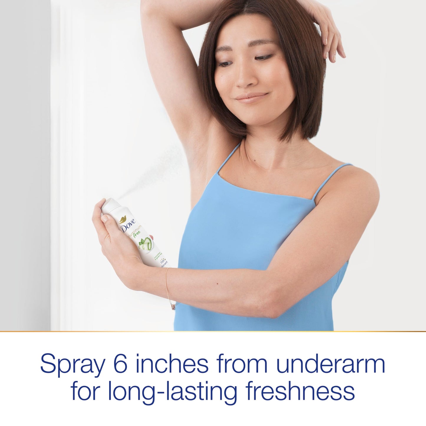 Dove Aluminum Free Deodorant Spray for Women 3 Count Cucumber & Green Tea 72 hour odor protection 4 oz