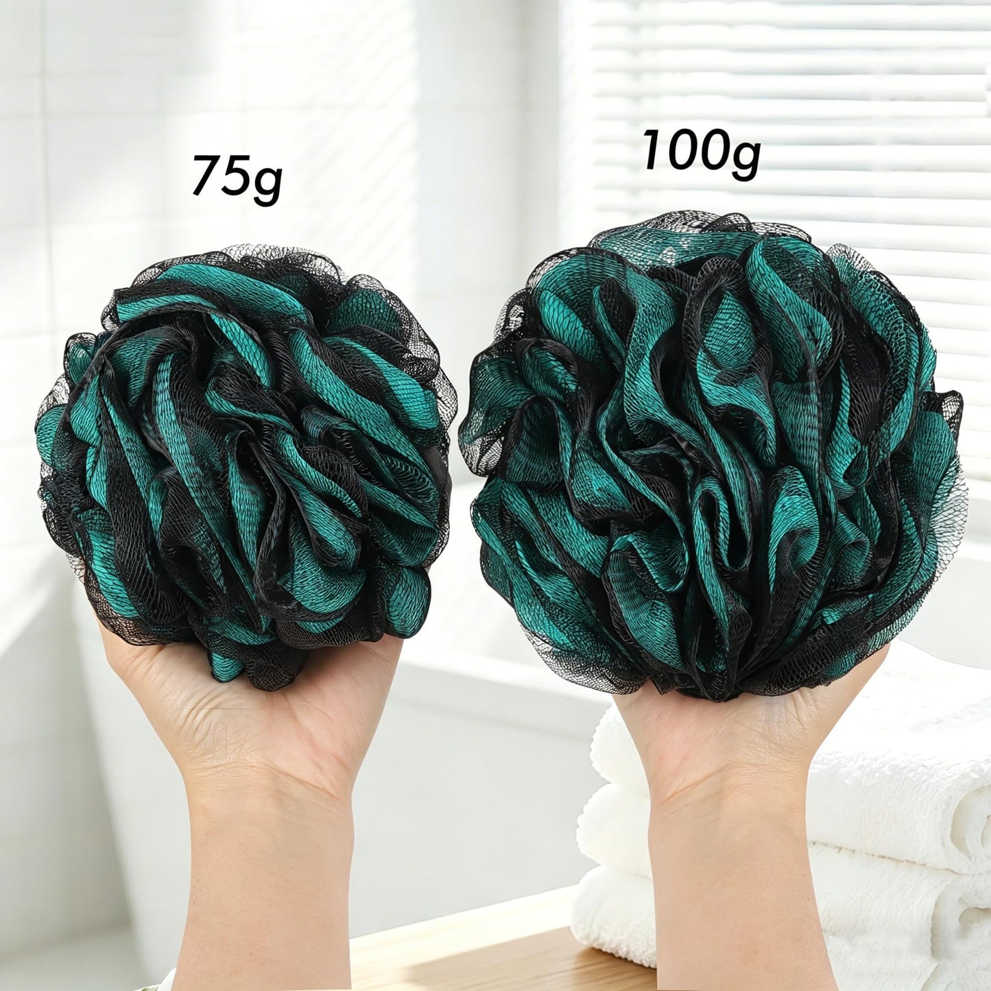 BTYMS XXL Bath Sponge Loofahs 100g/pc Luffa Shower Pouf Exfoliating Mesh Puff for Shower - Pack of 6