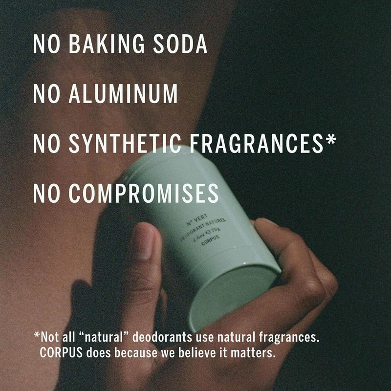 CORPUS Natural Deodorant Stick for Sensitive Skin - Aluminum & Baking Soda Free | Unisex, Non-Toxic, Made in the USA