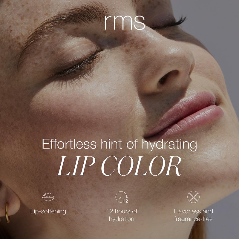 RMS Beauty Tinted Daily Lip Balm - Hydrating Sheer Lip Tint with Shea & Mango Butter, Natural Color, Vegan, Non-Sticky, Nourishing Lip Care Balm, 0.15 oz