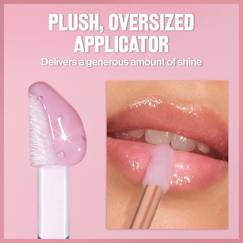 REVLON Super Lustrous Glimmer Lip Oil, Moisturizing & Tinted, Shiny Finish, Made with Plant-Based Squalane, 005 Vio-lit, 0.13 fl oz