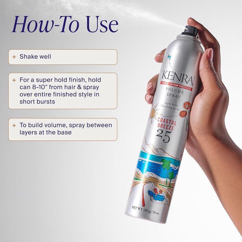 Kenra Professional Volume Spray 25 - Super Hold Hairspray for All Hair Types | Flake-Free, Fast-Drying, Humidity Resistant