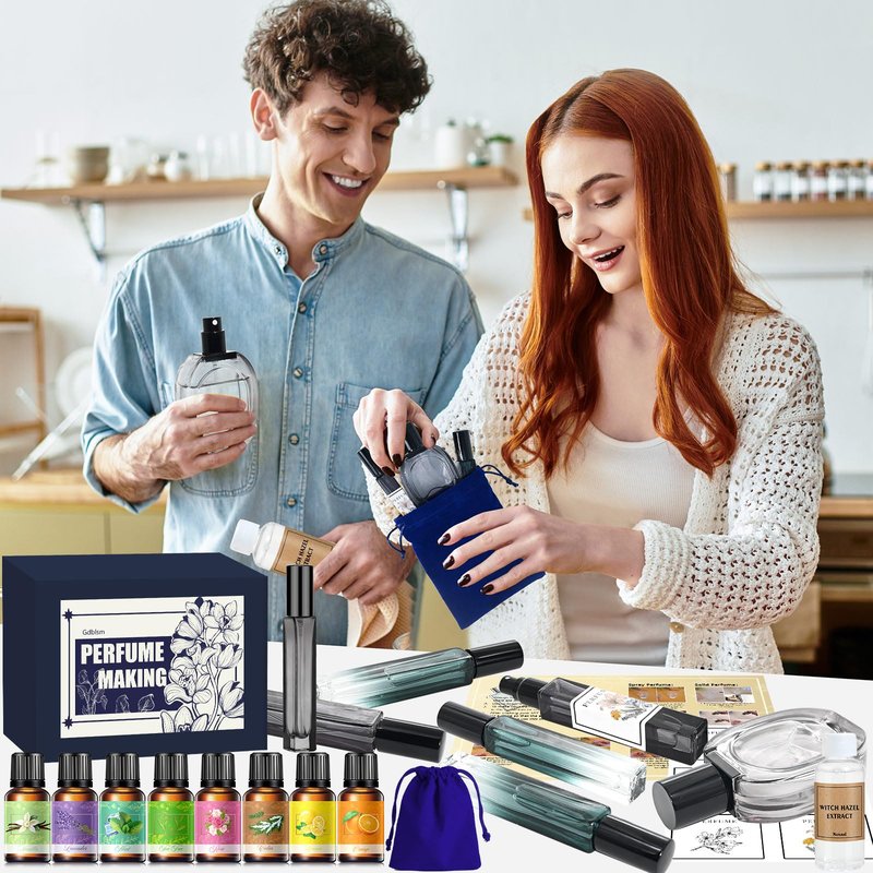 Gdblsm Perfume Making Kit- DIY Cologne Making Kit for Men, Make Your Own Scent with Essential Oil, Spray Bottle, Men's Fragrances Maker, Scent Set, Perfume Gifts for Women Girls Boyfriend