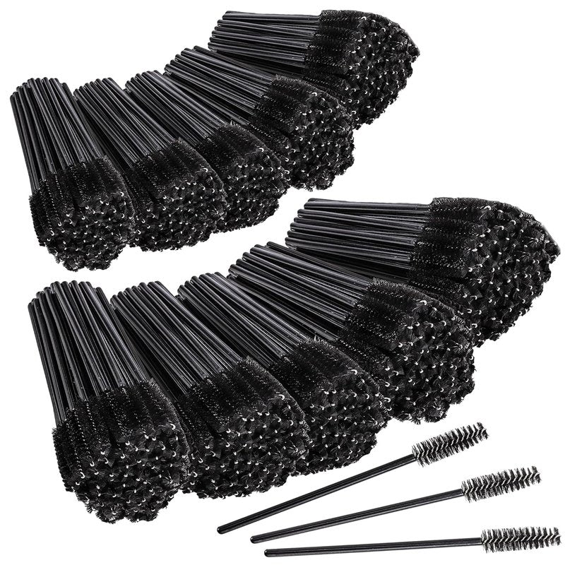 COCIDE Eyebrow Brush & Eyelash Comb - 500 Disposable Mascara Wands & Spoolies for Makeup Applications