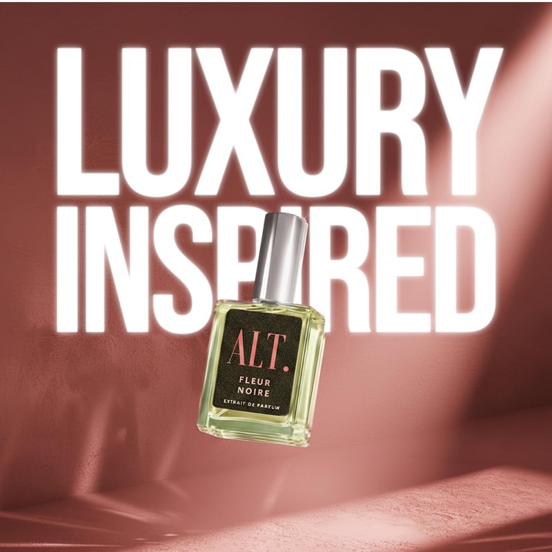 ALT. FRAGRANCES Fleur Noire - Inspired by Black Opium Perfume for Women, Extrait de Parfum, Long Lasting Fragrance with Coffee, Jasmine & Vanilla Notes, 60ml