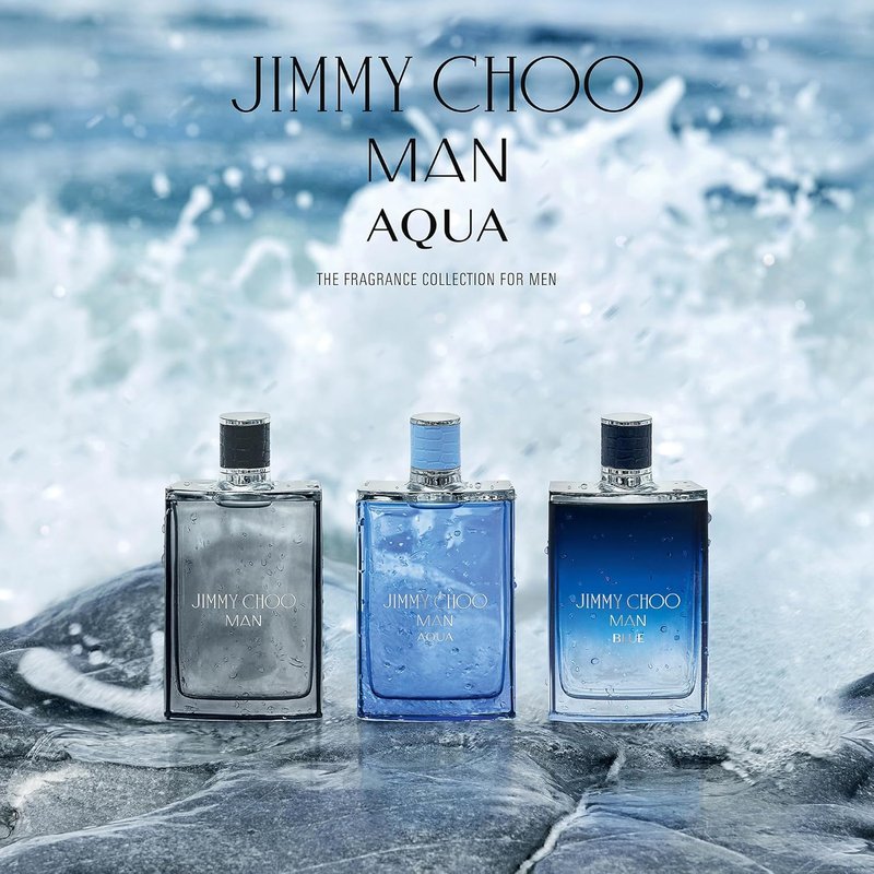 Jimmy Choo - Man Aqua Eau de Toilette - Fresh Fougere Marine Woody Fragrance - 3.3 oz
