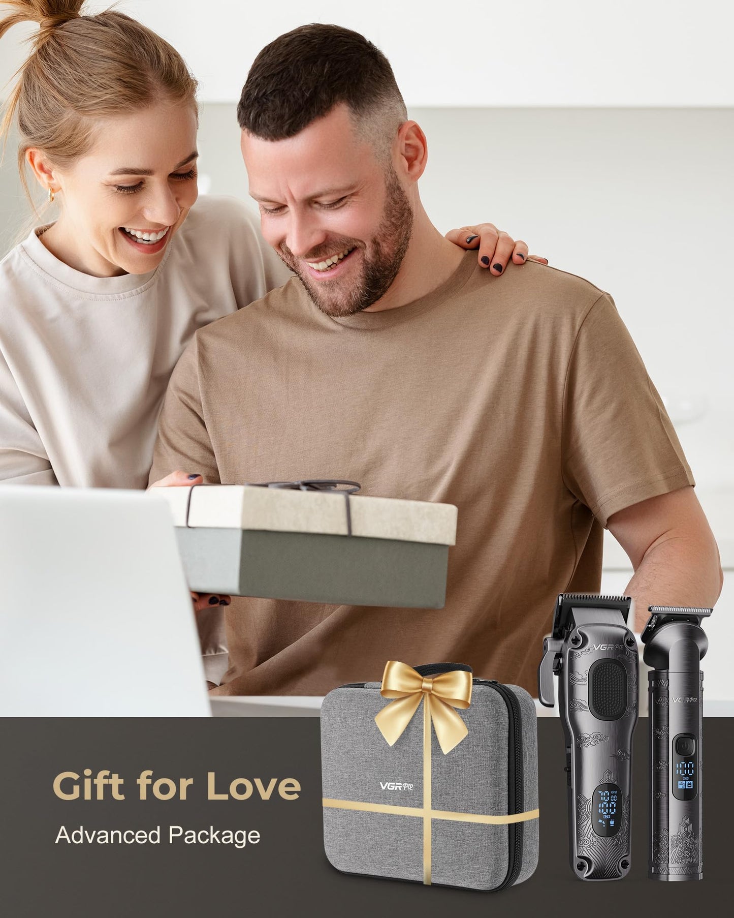 VGRPRO Hair Clippers for Men Professional, Cordless Hair Clippers for Hair Cutting, Mens Clippers and Trimmers Set, Electric Hair Trimmer for Men with Package Case