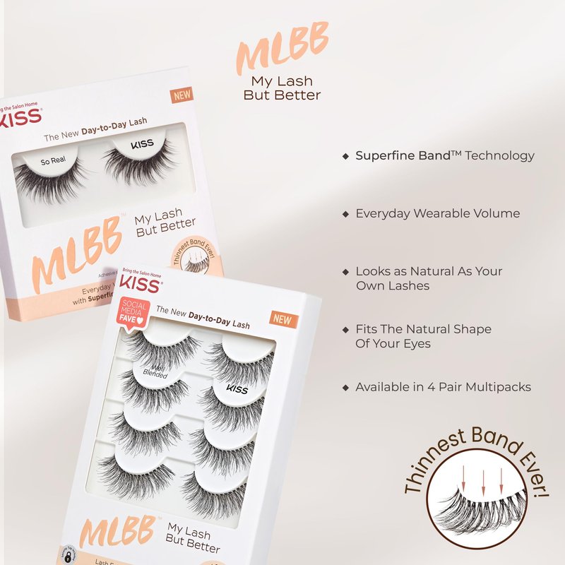 Kiss My Lash But Better, False Eyelashes, 'So Real', 12mm, Includes 1 Pair Of Lash, Easy to Apply, Reusable Lash Clusters