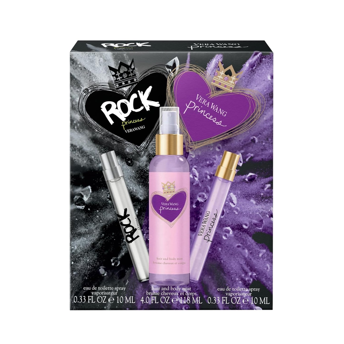 Vera Wang Princess | Rock Princess Body Mist & Eau de Toilette Spray Gift Set - Long Lasting Women's Fragrance