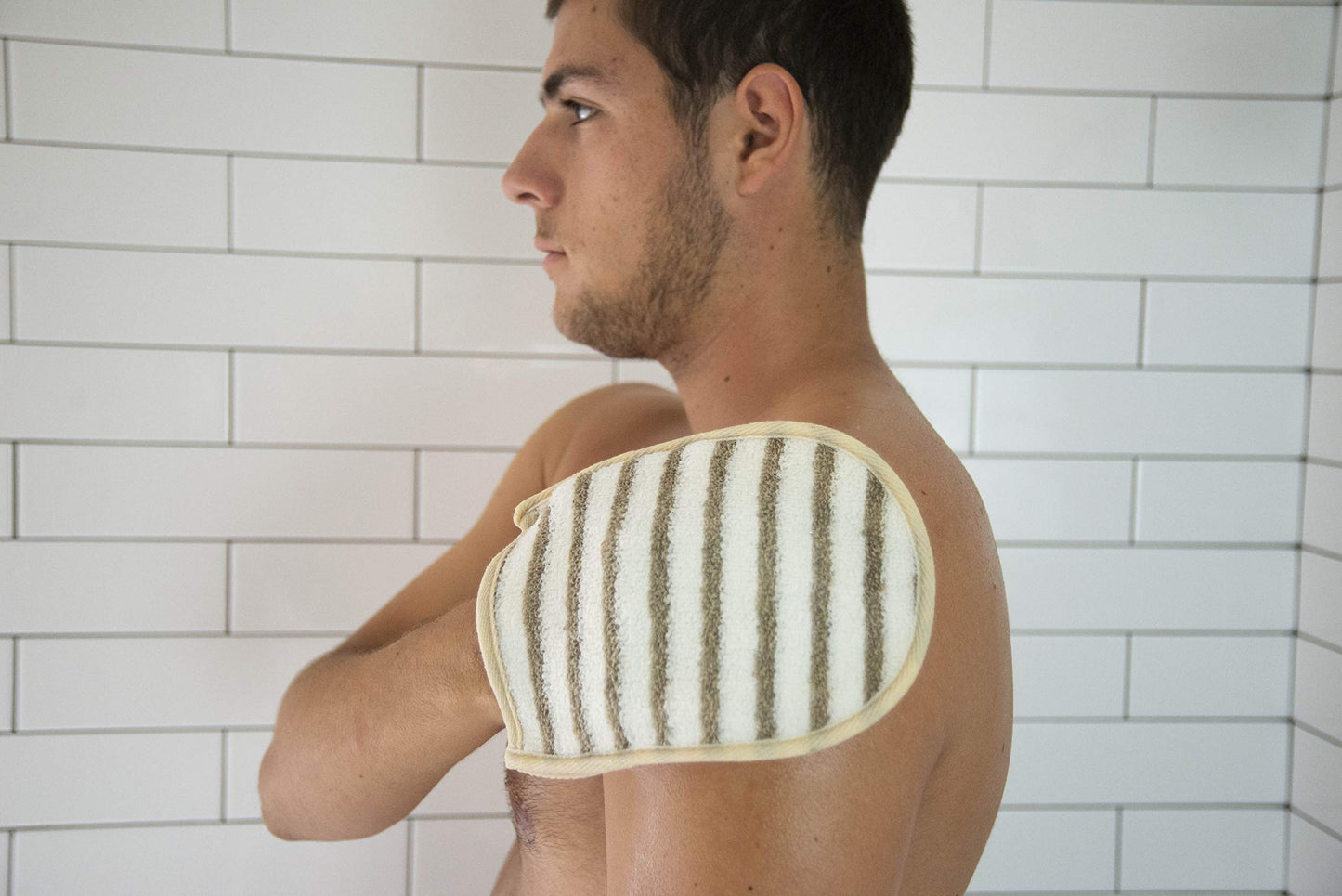 Evriholder The Rustic Man Body Mitt, Cream 2 Count