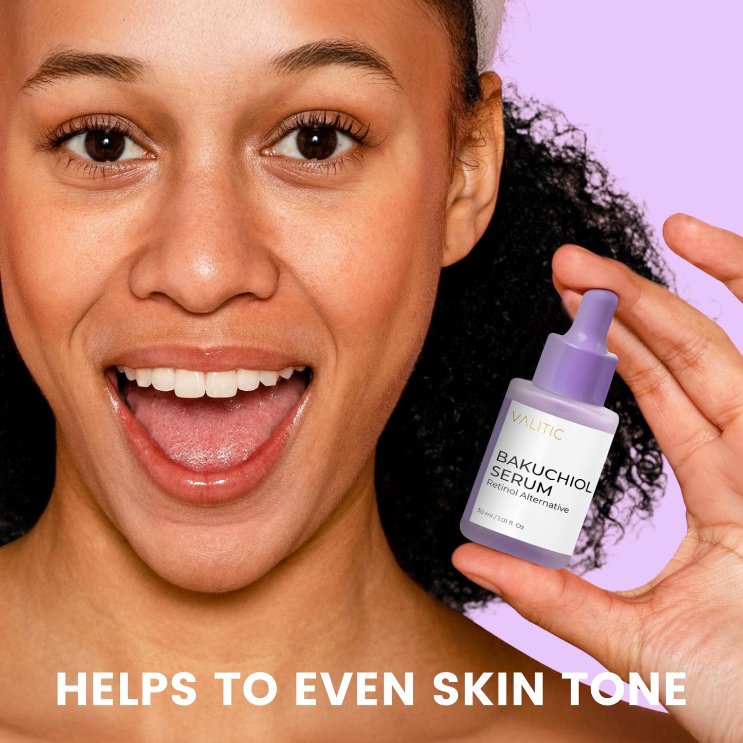 VALITIC Bakuchiol Serum - Retinol Alternative Face Serum - Facial Anti Aging Treatment, Hydrating and Evening Skin Tone - Niacinamide, Hyaluronic Acid, Peptides, Vitamin C, Squalane, 30ml 1.01 fl oz