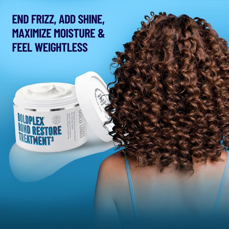BOLD UNIQ BoldPlex Hair Mask - Deep Conditioner for Dry, Damaged Hair - Nourishes Curly & Frizzy Hair - 6.76 Fl Oz