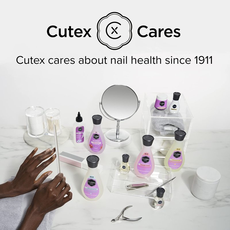 Cutex Nail Polish Remover, Strength Shield, Leaves Nails Looking Healthy, Contains Vitamins E, B5 & Hydrolyzed Silk, 6.76 Fl Oz (Pack of 2)