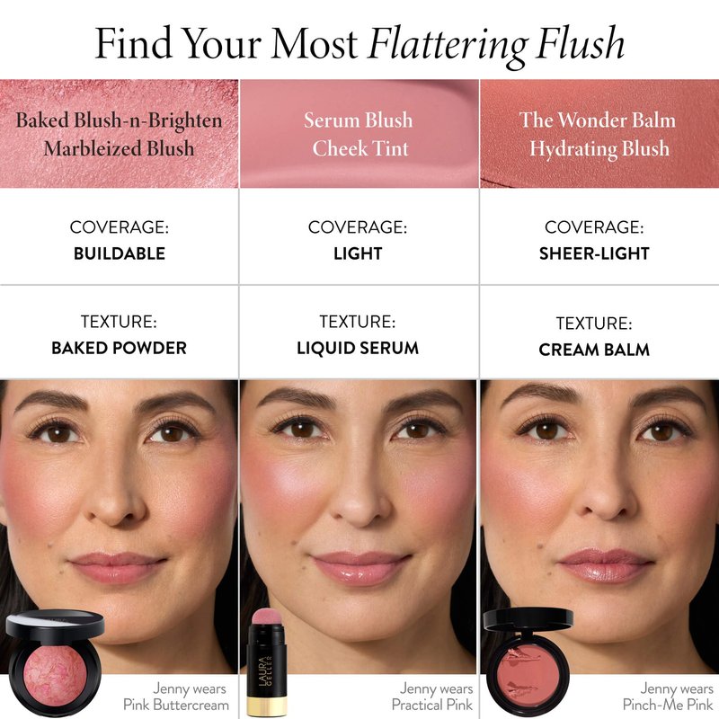 LAURA GELLER NEW YORK Baked Blush-n-Brighten for Mature Skin - 09 Starfish Island - Powder Blush Won't Settle into Fine Lines - Buildable Natural Finish – Longlasting Formula - Made in Italy
